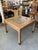 Super chic 20th Century grasscloth flip top dining game table. Possible Harrison Van Horn East/West table. No label. Love...