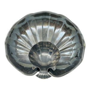 Vintage Wilton Armetale Clam Shell Serving Dish | RWP Chip and Dip Set | Made in Usa 1970s | Nautical Beach House Decor | Versatile Metal Ware