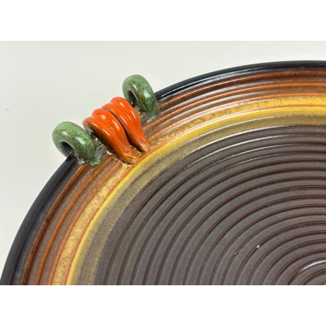 Vintage Hand Painted Ceramic Bowl, 1970s For Sale - Image 6 of 13