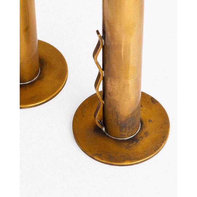 1950s Mid-Century Modern Patinated Brass Vases from Ystad-Metall, 1950s, Set of 3 For Sale - Image 5 of 7