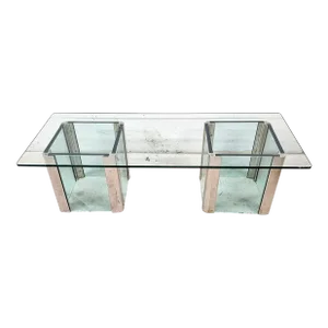 MCM Leon Rosen Pace Cocktail Table Chrome Waterfall