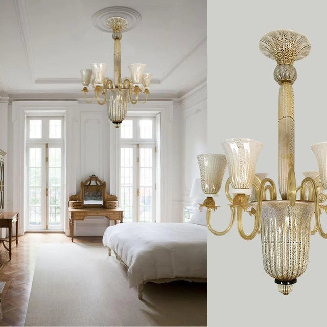 Mid-Century Modern Mid-Century Modern Murano Glass Chandelier, Italy 1960s For Sale - Image 3 of 12
