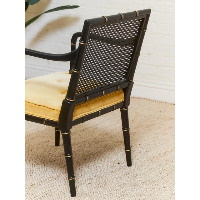 Black Mid 20th Century Hollywood Regency Chair For Sale - Image 8 of 10