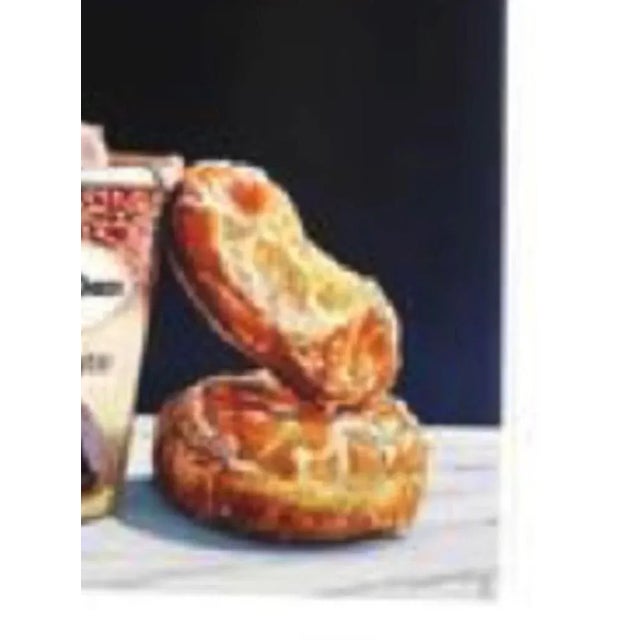 Violet "Cream" Contemporary Photorealist Still Life Oil Painting on Wood Panel by Contemporary Fine Artist m.e. For Sale - Image 8 of 8