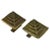 Brutalist Square Bronze Push Pull Door Handles with Tree Relief, Set of 2 For Sale - Image 3 of 14