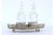 Perfume Bottles in Cut Glass with Silver Frame and Ship Grid, Set of 3 For Sale - Image 3 of 7