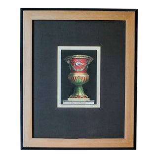 Vintage Framed Versailles “Vase De Marbre” Print After Simon Thomassin For Sale