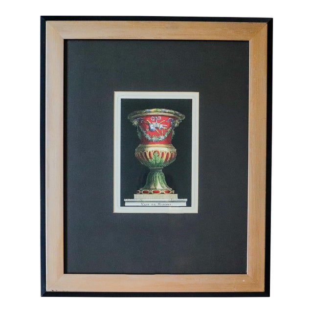 Vintage Framed Versailles “Vase De Marbre” Print After Simon Thomassin For Sale