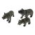 Set of 3 Pewter Bears by Cipolla Pewter, Made in Italy From Gorsuch in Aspen For Sale