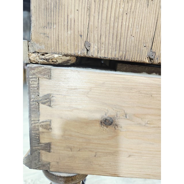 19th Century Baroque Walnut Cabinet with Inlays and Turned Legs For Sale - Image 18 of 18