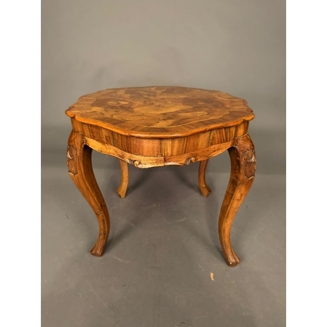 Brown Italian Burl Olive Wood Tavolino Tea Table, Circa 1920 For Sale - Image 8 of 17