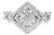 14KT White Gold Diamond Composite Ring (1 cttw, H-I Color, I1-I2 Clarity) - Size 7 For Sale