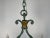 Metal Wrought Iron Industrial Green Painted Chandelier, Circa 1930s For Sale - Image 7 of 11