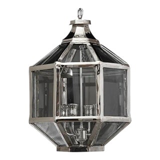 Hampton Lantern in Nickel Finish For Sale