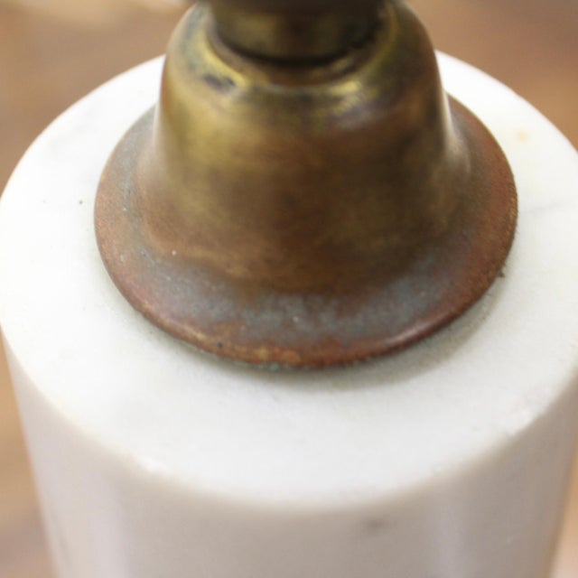 1960s Small 1950s Solid Marble Column Lamp For Sale - Image 5 of 6
