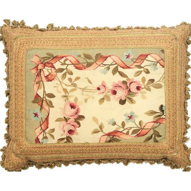 French 19th Century French Aubusson Pillow For Sale - Image 3 of 3