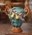 French Pair of 19th Century French Barbotine Majolica Vases With Pears For Sale - Image 3 of 11