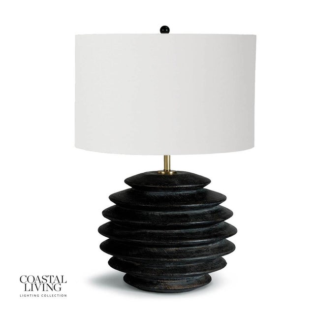 Regina Andrew Accordion Table Lamp Round in Ebony For Sale In Detroit - Image 6 of 6