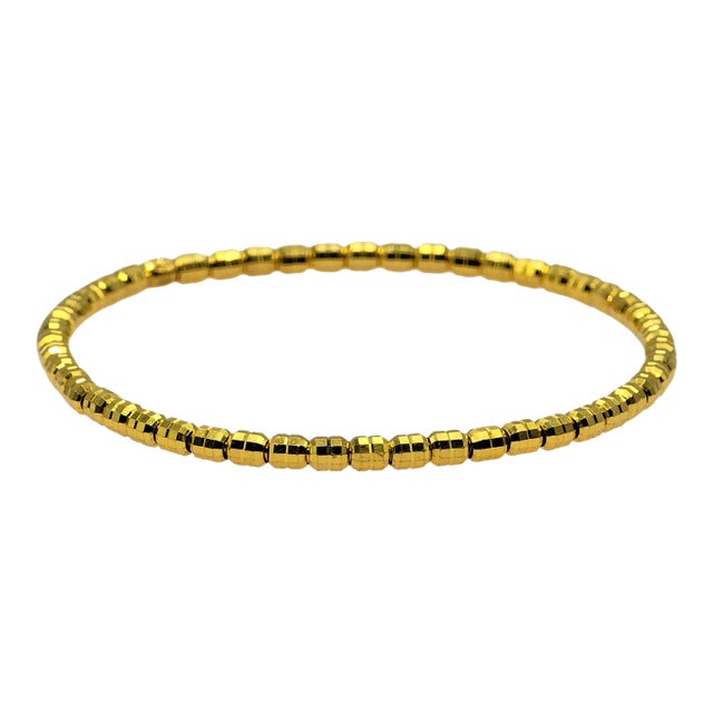 24k Yellow Gold 7.12 Grams Stretchable Elastic Bracelet. For Sale