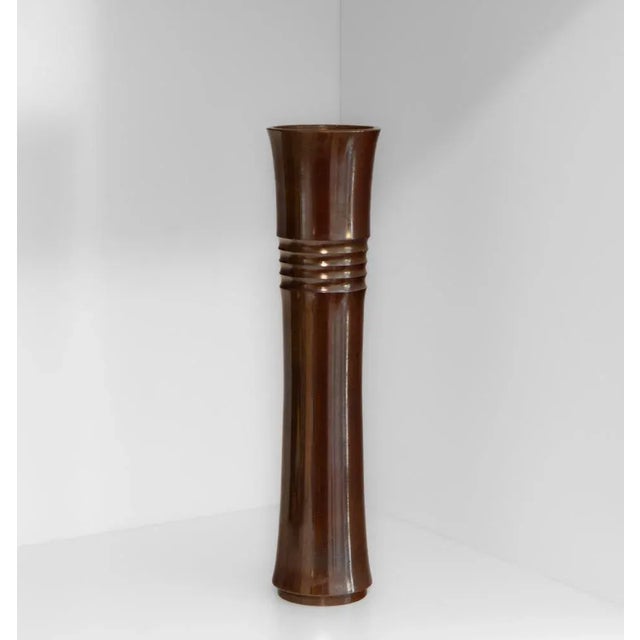Mid-Century Modern Showa Period Bronze Vase by Tsuda Eiju For Sale - Image 3 of 10