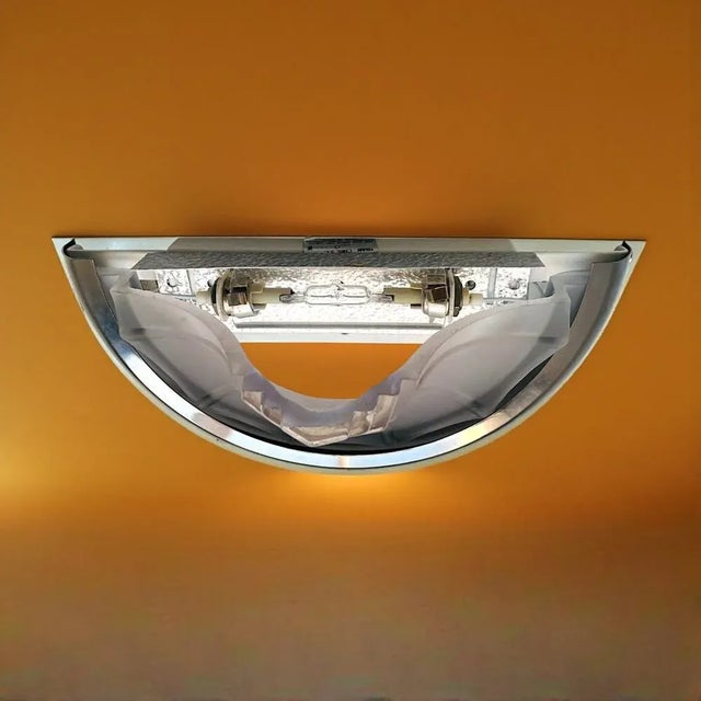 Art Deco Style Frosted Glass Wall Sconce, 1990s For Sale - Image 6 of 10