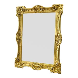 French Style Baroque Wall Mirror – 7.5 Ft Tall Statement Mirror in Antique Gold Leaf For Sale