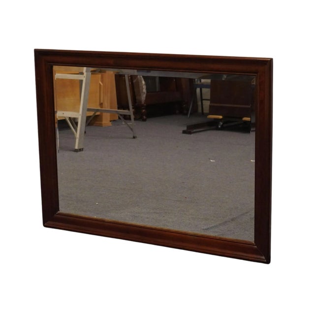 Traditional Cresent Furniture Solid Cherry Traditional Style 45" Dresser / Wall Mirror For Sale - Image 3 of 6