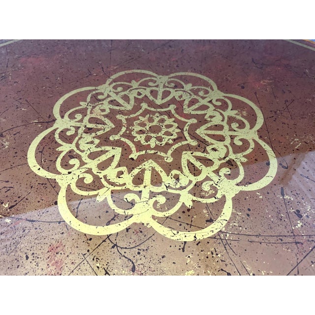 Wood Late 20th Century Gold Painted Center Table For Sale - Image 7 of 9