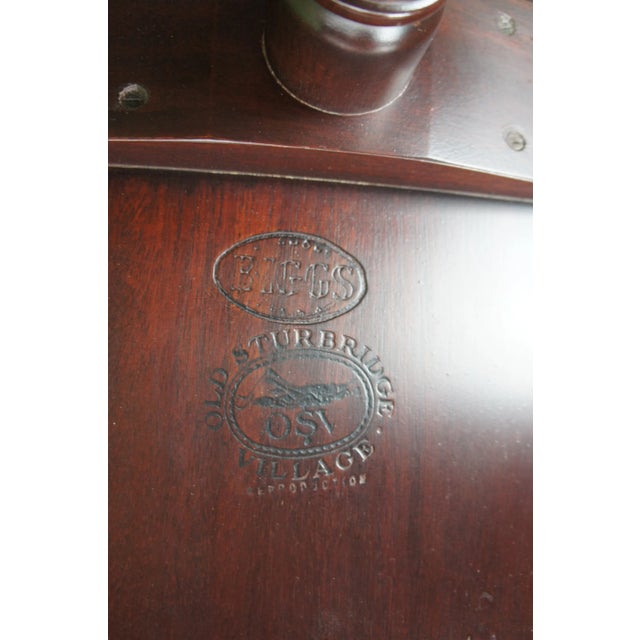 Wood Vintage Late 20th Century Biggs Old Sturbridge Village Federal Mahogany Spider Leg Candle Stand For Sale - Image 7 of 12