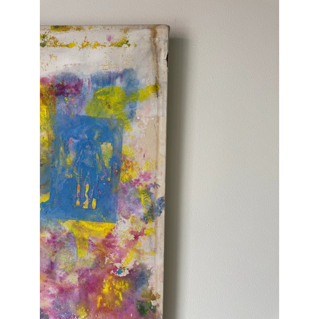Vintage Helen Stein Expressionist Abstract Acrylic on Canvas Painting, Signed/ Sold For Sale - Image 9 of 12