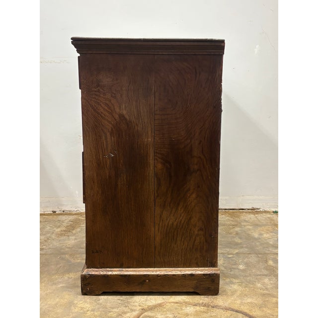 Wood Antique English Oak Chest of Drawers For Sale - Image 7 of 12