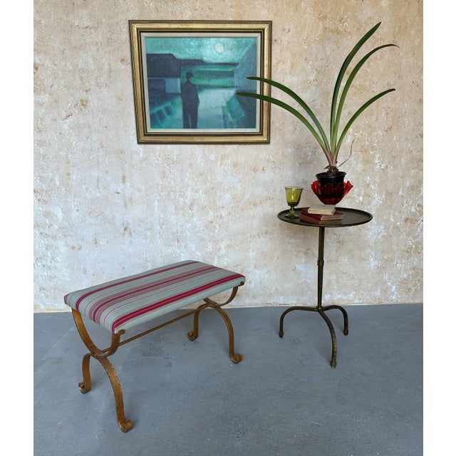 Spanish Spanish Gilt Iron Bench For Sale - Image 3 of 12