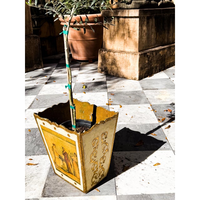 Florentine Florentine Wood Waste Basket, Vintage Style Small Bathroom Decorative Trash Can For Sale - Image 4 of 6