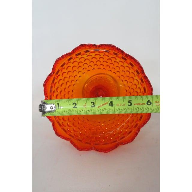 Fenton Amberina Hobnail Style Scalloped Rim Pedestal Covered Candy Dish 4564b For Sale - Image 10 of 12