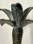 Hollywood Regency Vintage Palm Beach Regency Patinated Brass Palm Tree Candlestick Holder For Sale - Image 3 of 6
