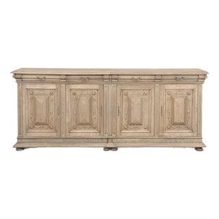 19th Century Louis XIV Style Stripped Oak Buffet For Sale