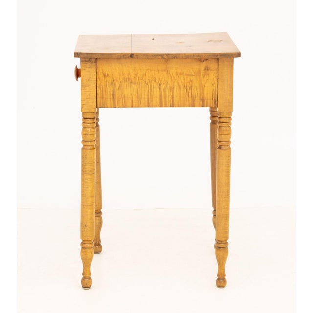 Federal Style Maple Bedside Table For Sale - Image 4 of 7