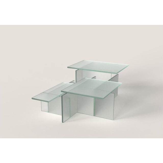 Contemporary Dedalo V2 Glass Low Table by Simone Fanciullacci For Sale - Image 3 of 11