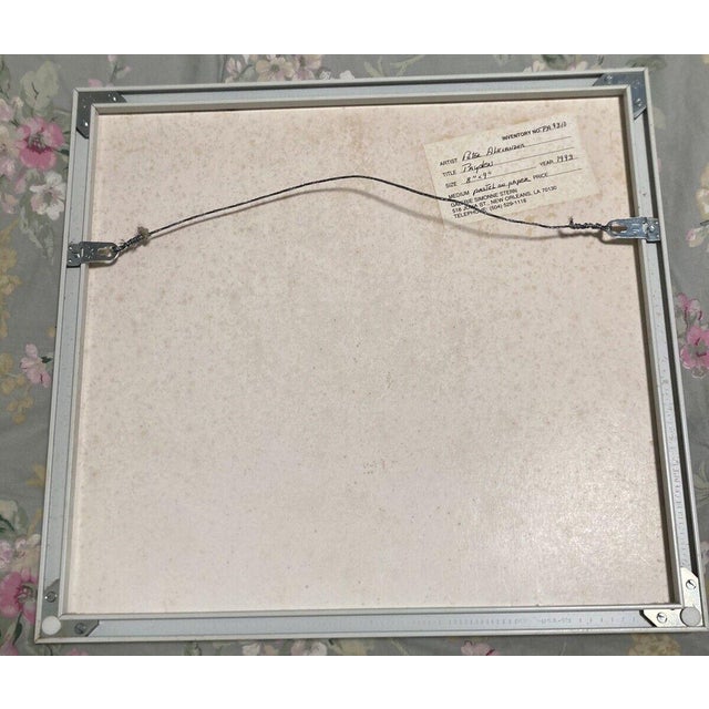 Peter Alexander – Lax Peyden – Pastel on Paper – Signed 1992 – Framed 14" X 15.5" For Sale - Image 4 of 6