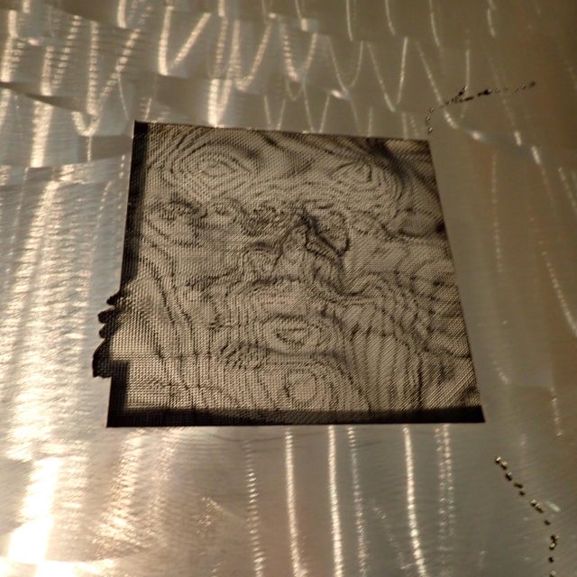 2000 - 2009 Mark Hilley Stainless Steel 48x20 Face Profile Wall Sculpture Santa Barbara 2000 For Sale - Image 5 of 13