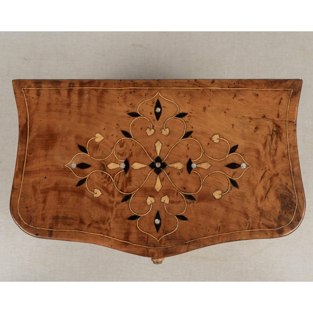 French Louis XV Miniature Commode, Solid Cherry With Inlay, Circa 1900 For Sale - Image 4 of 9