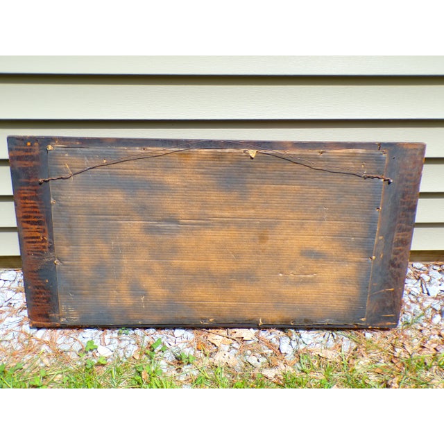 Mission Arts & Crafts Solid Oak Framed Entry Mirror Hat Coat Rack For Sale - Image 13 of 13