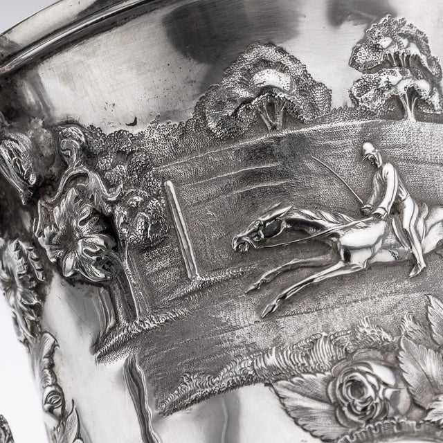 Antique Indian Colonial Silver Trophy Cup, 1860s For Sale - Image 11 of 18