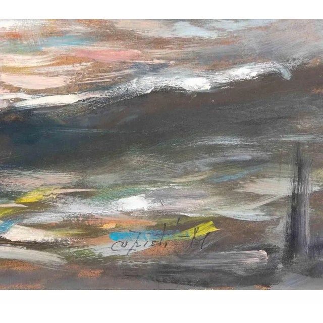 Michelangelo Cupisti, Sunset in Marina di Carrara, Oil Painting, 2000s, Framed For Sale - Image 4 of 5