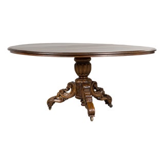 19th Century French Renaissance Revival Pedestal Center Table For Sale