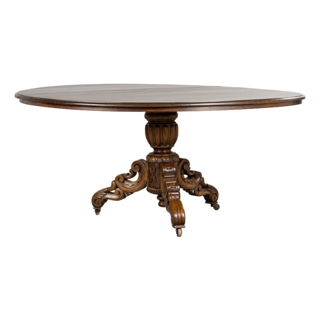 19th Century French Renaissance Revival Pedestal Center Table For Sale