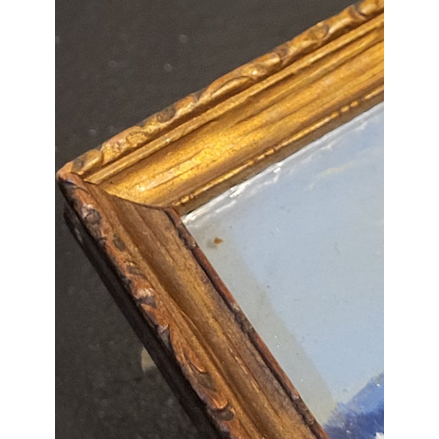 Cabin 1980s Original Framed Miniature Landscape Oil Painting For Sale - Image 3 of 12