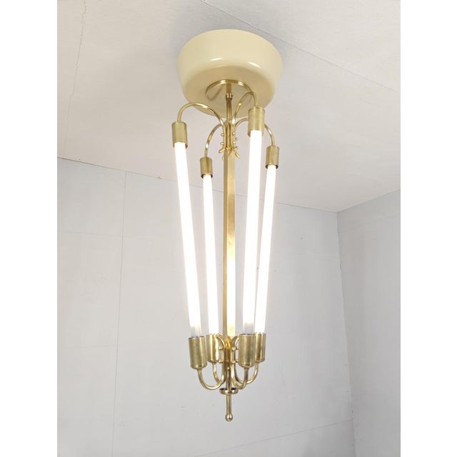 Bauhaus Vintage Art Deco Chandelier from Kayser & Co., 1920s For Sale - Image 3 of 8