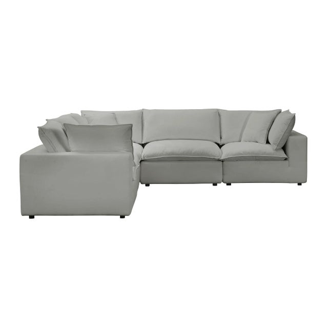 Cali Slate Performance Fabric Modular L-Sectional For Sale - Image 4 of 7