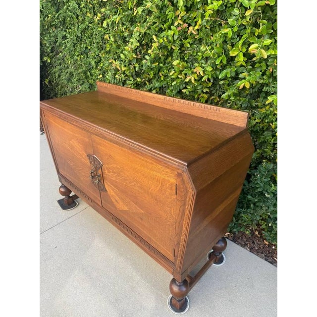 Art Deco Oak Sideboard/Credenza/Buffet For Sale - Image 13 of 16